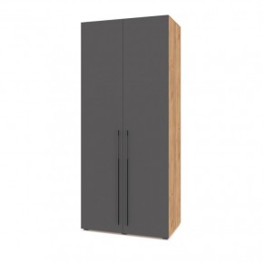 СТОУН С22 Шкаф 2-х створчатый (золотой дуб/графит) в Карталах - kartaly.mebel24.online | фото 1