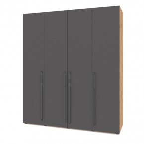 СТОУН С41 Шкаф 4-х створчатый (дуб золотой/графит) в Карталах - kartaly.mebel24.online | фото