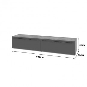 СТОУН С72 Тумба ТВ (золотой дуб/графит) в Карталах - kartaly.mebel24.online | фото 2