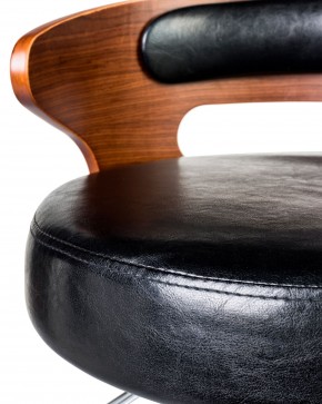 Стул барный DOBRIN FRED BLACK, коричневое дерево, чёрный в Карталах - kartaly.mebel24.online | фото 6