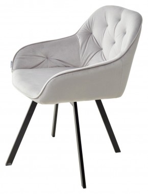 Стул GALE 360 град. поворот. BLUVEL-03 LIGHT GREY, велюр/ черный каркас, М-City в Карталах - kartaly.mebel24.online | фото 5