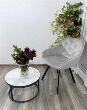 Стул GALE 360 град. поворот. BLUVEL-03 LIGHT GREY, велюр/ черный каркас, М-City в Карталах - kartaly.mebel24.online | фото 6