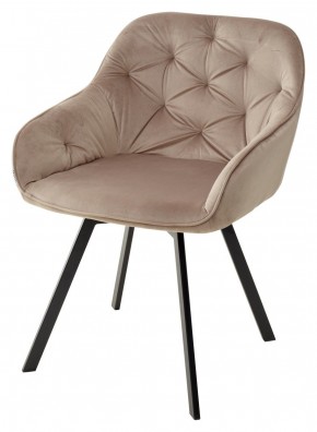 Стул GALE 360 град. поворот. BLUVEL-40 BEIGE, велюр/ черный каркас, М-City в Карталах - kartaly.mebel24.online | фото 1