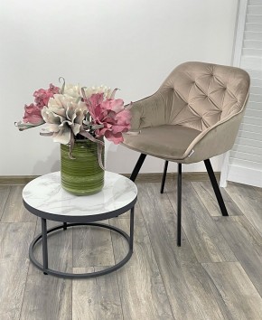 Стул GALE 360 град. поворот. BLUVEL-40 BEIGE, велюр/ черный каркас, М-City в Карталах - kartaly.mebel24.online | фото 2