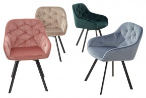 Стул GALE 360 град. поворот. BLUVEL-40 BEIGE, велюр/ черный каркас, М-City в Карталах - kartaly.mebel24.online | фото 3