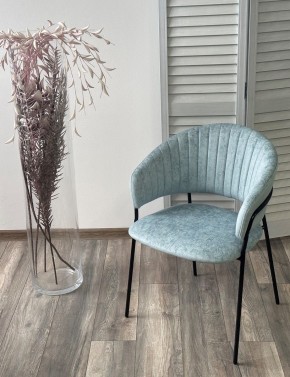 Стул ГЕММА, цвет RAIN 7 breeze, велюр / черный каркас М-City в Карталах - kartaly.mebel24.online | фото 4