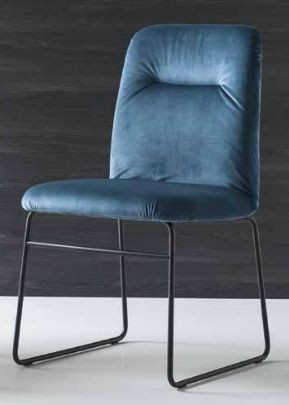 Стул GRETA CB/1904 MET.P15 MATT BLACK/ VENICE S0J OCEAN BLUE в Карталах - kartaly.mebel24.online | фото