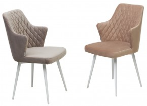 Стул HERMAN 360 град. БЕЖЕВЫЙ #5, велюр / белый каркас М-City в Карталах - kartaly.mebel24.online | фото 6