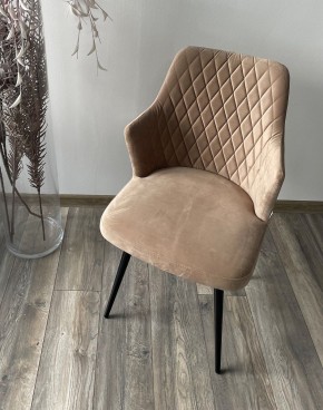 Стул HERMAN 360 град. БЕЖЕВЫЙ #5, велюр / черный каркас М-City в Карталах - kartaly.mebel24.online | фото 2