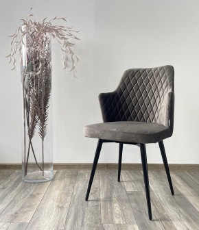 Стул HERMAN 360 град. ГРАФИТ #14, велюр / черный каркас М-City в Карталах - kartaly.mebel24.online | фото 2
