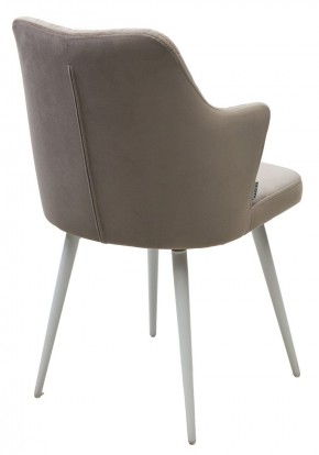 Стул HERMAN 360 град. ЛАТТЕ #25, велюр / белый каркас М-City в Карталах - kartaly.mebel24.online | фото 5
