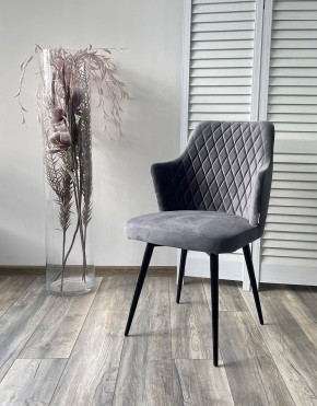 Стул HERMAN 360 град. СЕРЫЙ #27, велюр / черный каркас М-City в Карталах - kartaly.mebel24.online | фото 3