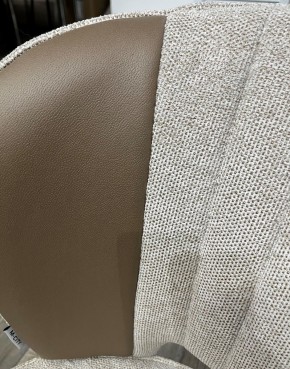 Стул HERMES WZ2042-02 светло-бежевый фактурный велюр/ HK017-31 серо-коричневый PU, М-City в Карталах - kartaly.mebel24.online | фото 2