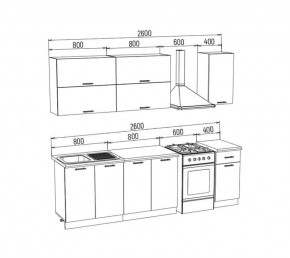 ТЕХНО Кухонный гарнитур 2,0 м Компоновка №2 в Карталах - kartaly.mebel24.online | фото 7