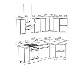ТЕХНО Кухонный гарнитур угловой 1,7х1,3 м Компоновка №6 в Карталах - kartaly.mebel24.online | фото 6