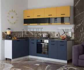 ТЕХНО Кухонный гарнитур угловой 2,4х1,6 м Компоновка №4 в Карталах - kartaly.mebel24.online | фото 3
