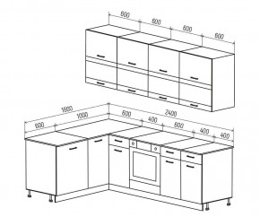 ТЕХНО Кухонный гарнитур угловой 2,4х1,6 м Компоновка №4 в Карталах - kartaly.mebel24.online | фото 4