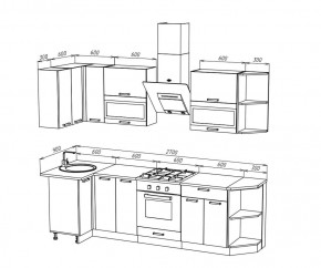 ТЕХНО Кухонный гарнитур угловой 2,7х0,9 м Компоновка №2 в Карталах - kartaly.mebel24.online | фото 6