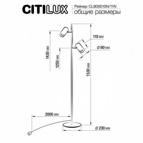 Торшер Citilux Twin CL809010N в Карталах - kartaly.mebel24.online | фото 5