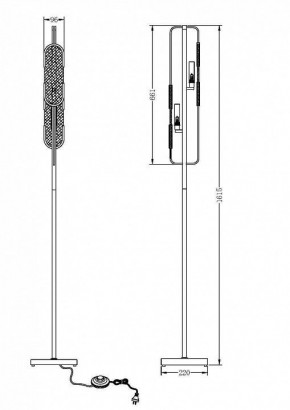 Торшер Maytoni Marmo MOD099FL-02G в Карталах - kartaly.mebel24.online | фото 2