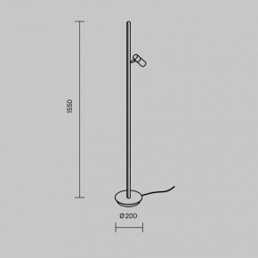 Торшер Maytoni Thin MOD395FL-L28B3K в Карталах - kartaly.mebel24.online | фото 5