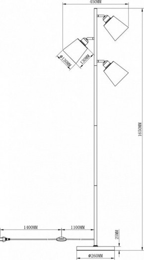 Торшер Moderli Floor V3051-3F в Карталах - kartaly.mebel24.online | фото 3