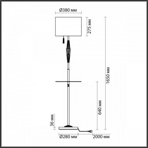 Торшер с полкой Odeon Light Latte 5403/1F в Карталах - kartaly.mebel24.online | фото 4