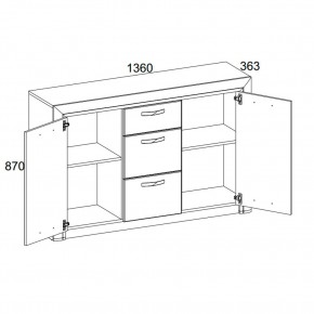 Тумба 2D3S, OLIVIA, цвет вудлайн крем/дуб анкона в Карталах - kartaly.mebel24.online | фото 2