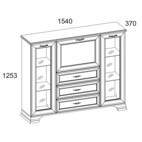 Тумба 2V1D3S, TIFFANY, цвет вудлайн кремовый в Карталах - kartaly.mebel24.online | фото 2