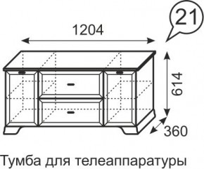 Тумба для телеаппаратуры Венеция 21 бодега в Карталах - kartaly.mebel24.online | фото 3