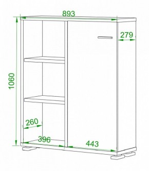 Тумба комбинированная Домино ПУ-50-2 в Карталах - kartaly.mebel24.online | фото 2