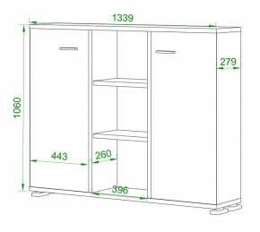 Тумба комбинированная Домино ПУ-60-3 в Карталах - kartaly.mebel24.online | фото 2