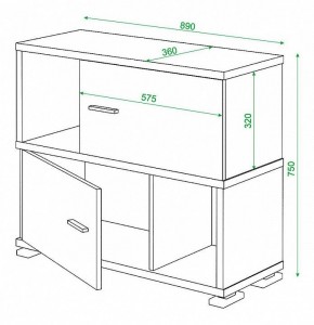 Тумба комбинированная Домино СБ-30/2 в Карталах - kartaly.mebel24.online | фото 3