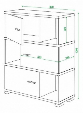 Тумба комбинированная Домино СБ-30/3 в Карталах - kartaly.mebel24.online | фото 3