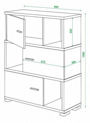 Тумба комбинированная Домино СБ-30/3 в Карталах - kartaly.mebel24.online | фото 3