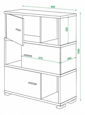 Тумба комбинированная Домино СБ-30/3 в Карталах - kartaly.mebel24.online | фото 2