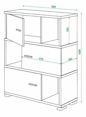 Тумба комбинированная Домино СБ-30/3 в Карталах - kartaly.mebel24.online | фото 3