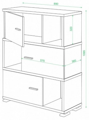 Тумба комбинированная Домино СБ-30/3 в Карталах - kartaly.mebel24.online | фото 3