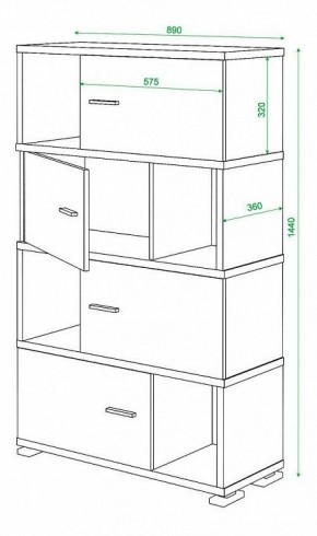 Тумба комбинированная Домино СБ-30/4 в Карталах - kartaly.mebel24.online | фото 3