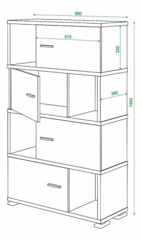 Тумба комбинированная Домино СБ-30/4 в Карталах - kartaly.mebel24.online | фото 3