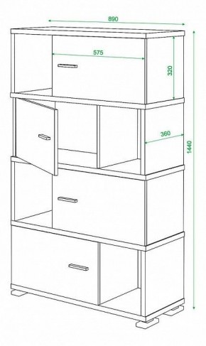 Тумба комбинированная Домино СБ-30/4 в Карталах - kartaly.mebel24.online | фото 2