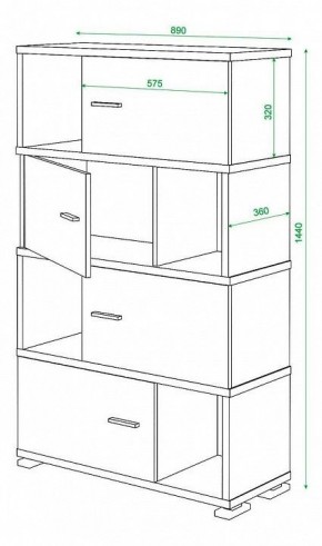 Тумба комбинированная Домино СБ-30/4 в Карталах - kartaly.mebel24.online | фото 3