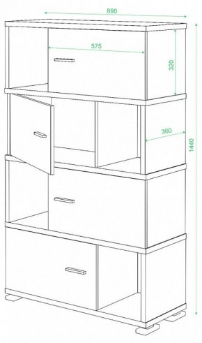 Тумба комбинированная Домино СБ-30/4 в Карталах - kartaly.mebel24.online | фото 2