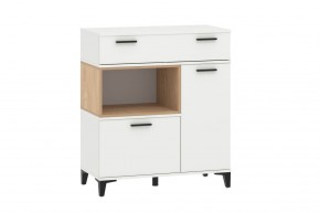 Тумба НМ 013.80 "Bergen" (Белый/Дуб бунратти) в Карталах - kartaly.mebel24.online | фото