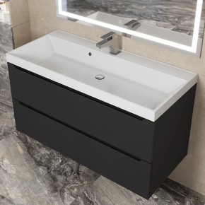 Тумба под раковину Uperwood Tanos 100 см, подвесная, черная матовая в Карталах - kartaly.mebel24.online | фото