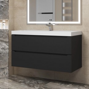 Тумба под раковину Uperwood Tanos 100 см, подвесная, черная матовая в Карталах - kartaly.mebel24.online | фото 8