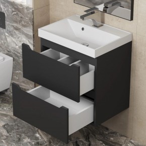 Тумба под раковину Uperwood Tanos 50 см, подвесная, черная матовая в Карталах - kartaly.mebel24.online | фото 2