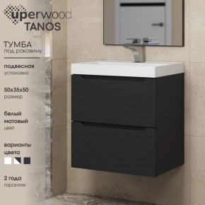 Тумба под раковину Uperwood Tanos 50 см, подвесная, черная матовая в Карталах - kartaly.mebel24.online | фото 4
