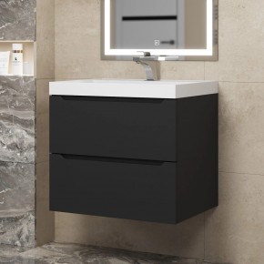 Тумба под раковину Uperwood Tanos 60 см, подвесная, черная матовая в Карталах - kartaly.mebel24.online | фото