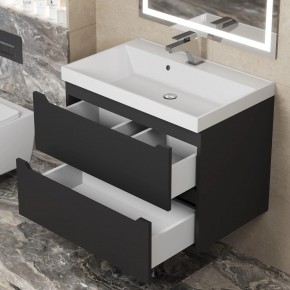 Тумба под раковину Uperwood Tanos 70 см, подвесная, черная матовая в Карталах - kartaly.mebel24.online | фото 2